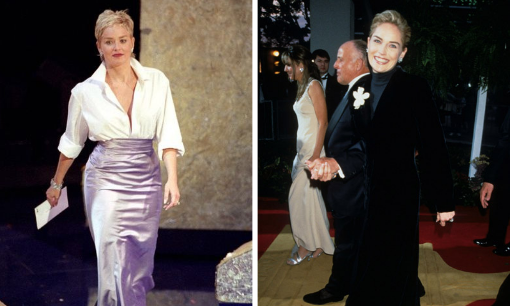 Sharon Stone de GAP no Oscar (Fotos:: Reprodução)