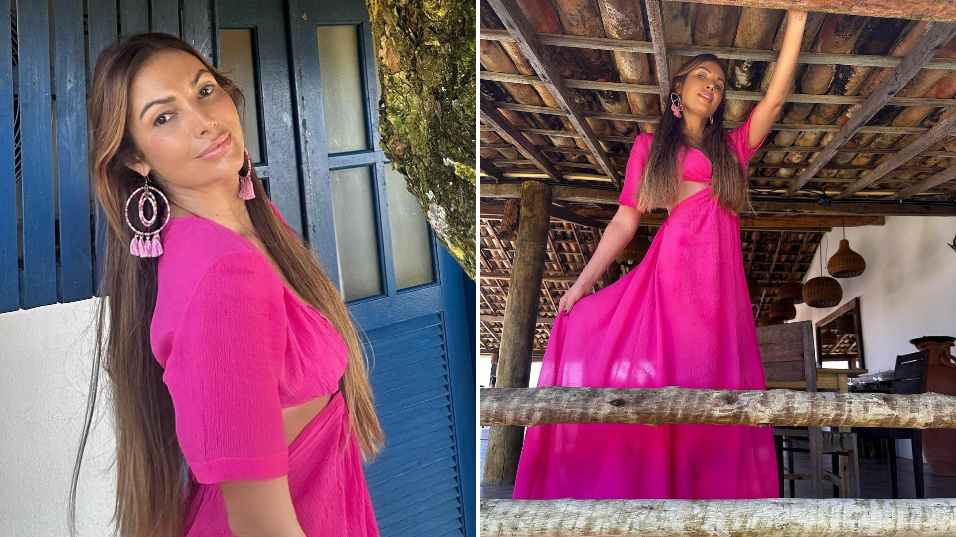 Patricia Poeta com o look em janeiro, na Bahia (Foto: Reprodução/Instagram)