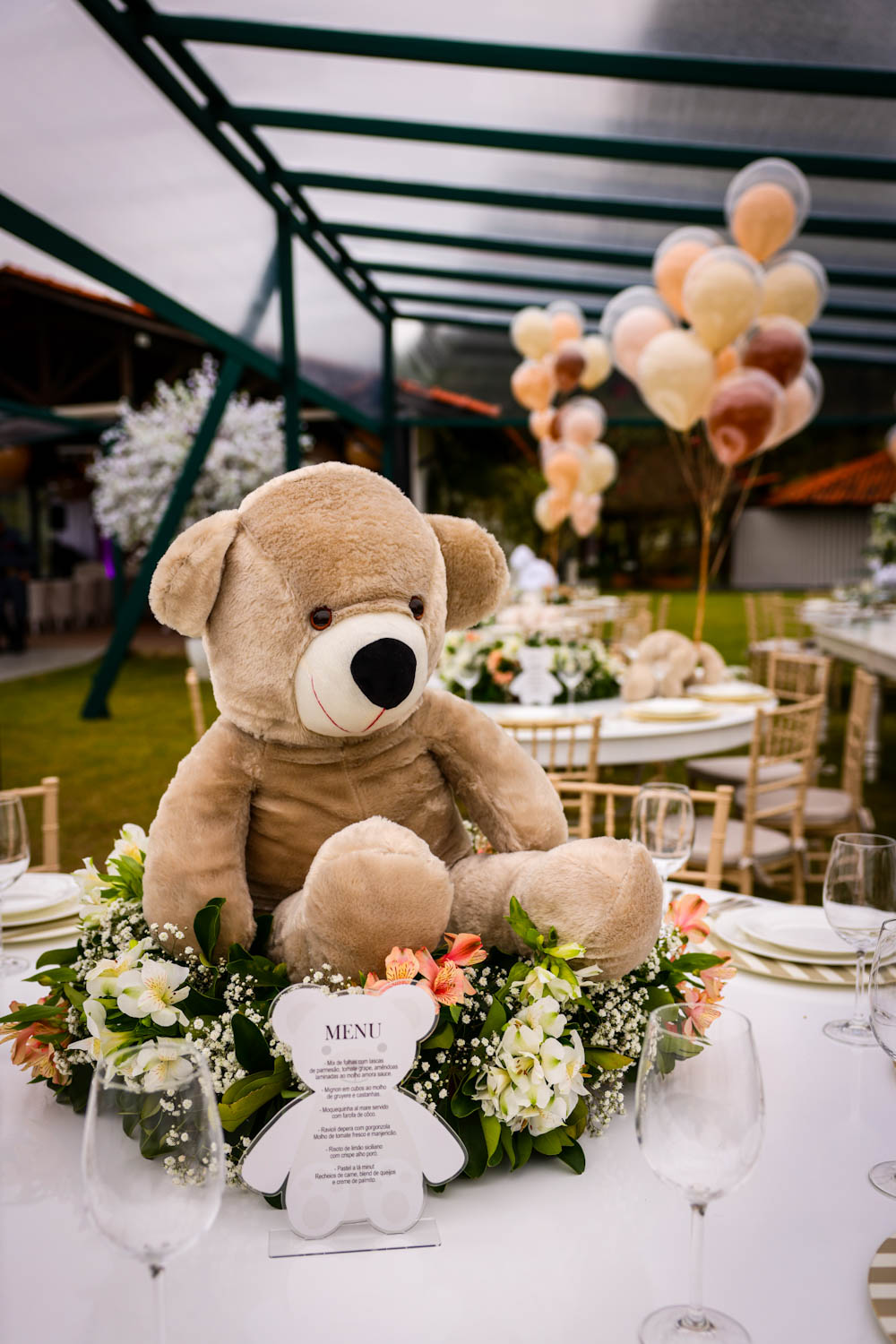 Detalhe da decoração do chá revelçao de Zezé Di Camargo e Graciele (Foto: Manuela Scarpa/BrazilNews)