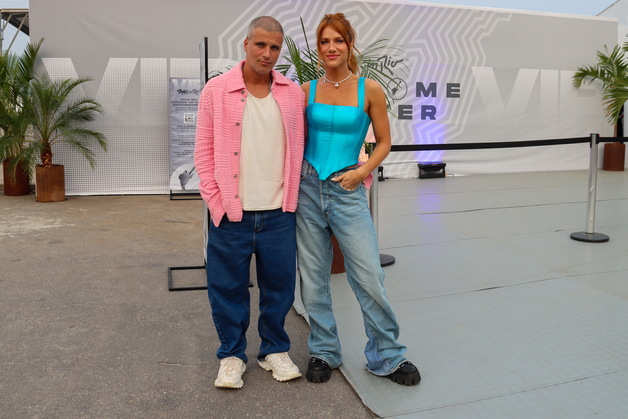 Bruno Gagliasso e Giovanna Ewbank no Rock in Rio (Foto: Thiago Mattos/Brazil News)