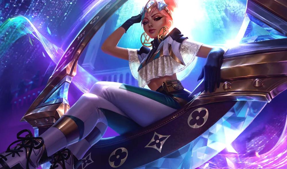 Personagem Qiyana com skin Louis Vuitton (Foto: Reprodução)