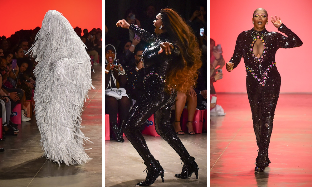 Marcia Pantera no desfile de Isaac Silva (Foto; Andy Santana/Brazil News)